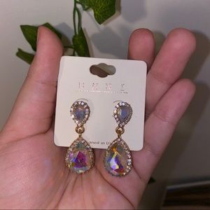 iridescent teardrop earrings